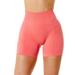 YDKZYMD Booty Shorts for Women Ribbed Solid Color Scrunch Butt Lifting Sport Shorts Yoga Booty High Waist Stretchy Leggings Seamless Biker Running Compression Short Watermelon Red M