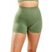 YDKZYMD Booty Shorts for Women Scrunch Butt Lifting Ribbed Solid Color Leggings Running Booty Yoga Compression Short Biker Stretchy High Waist Seamless Sport Shorts Green L