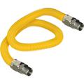 Gas Connector 36 Inch Yellow Coated Stainless Steel 5/8â€� OD Flexible Gas Hose Connector For Gas Range Furnace Stove With 1/2â€� MIP X 1/2 MIP Stainless Steel Fittings 36â€� Gas Appliance Supply Line