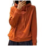 Jalioing Women s Velour Hoodies Casual Long Sleeve Hooded Sweatshirt Trendy Pullover Top 2024 Trackshirt