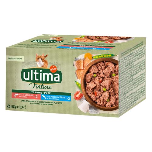 40x 85g Ultima Nature Paté Katze Lachs und Meeresfisch Katzenfutter nass