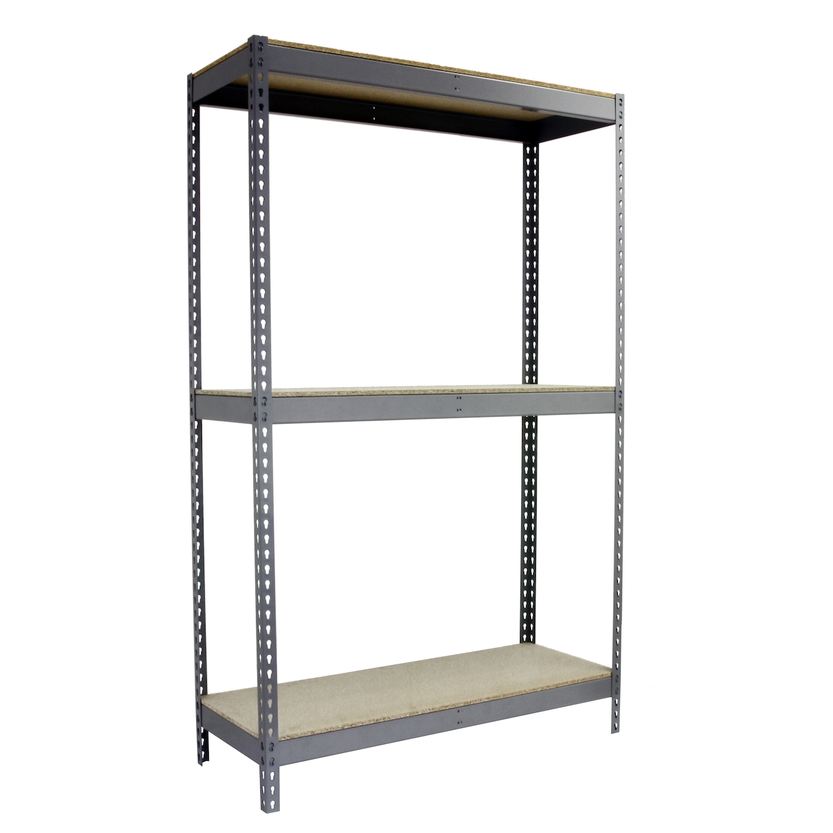 SimonRack Metallregal ohne Schrauben mit Simonforte 3 Regale 3 Regale. Grau/Holzfarbe 1500x1200x750 mm Image