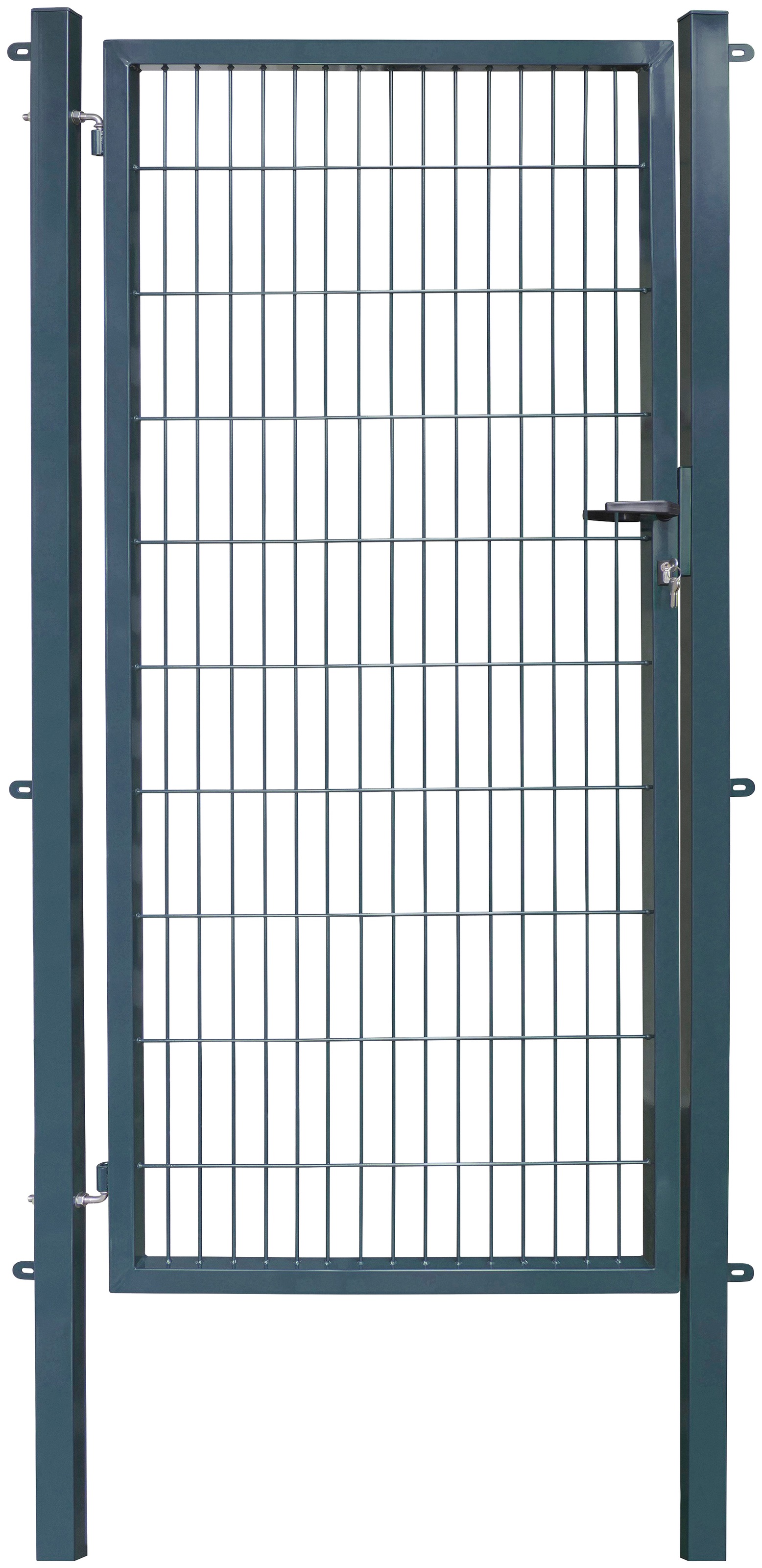 Zauneinzeltür ARVOTEC "ESSENTIAL", grau (anthrazit), B:100cm H:200cm, Metall, Tore, Breite: 100 - 120 cm, Höhe: 80 - 200 cm, zum Einbetonieren