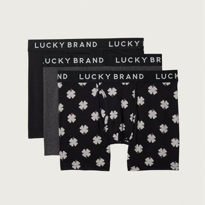 Lucky Brand 3 Pack Stretch Boxer Briefs - Men's Accessories Underwear Boxers Briefs, Size M