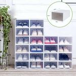 Senderpick - Lot de 20 boîtes à chaussures transparentes empilables pour ranger magazines, livres,