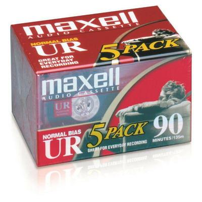 Cassette Audio ur, 90 minutes, pack de 5 (108562) - Maxell