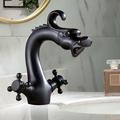 Dragon robinet antique bassin Robinet Évier Mitigeur 2 poignées noir stand robinet évier pour salle