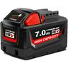 18V 7000Ah M18 Battery pour Milwaukee 18V Battery Lithium 48-11-1860 48-11-1850 48-11-1850