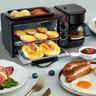 Machine à petit-déjeuner 3 en 1 multifonction Mini four Petit déjeuner avec plaque grill pour four