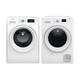 Pack Whirlpool Lave-linge Frontal 9kg 1400Trs/min + Sèche-linge 8kg Pompe à Chaleur - Blanc