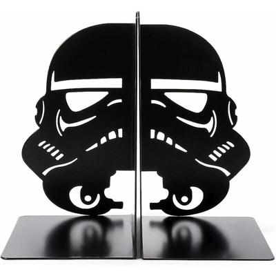 Extrémités de livre Imperial Stormtrooper, extrémités de livre de masque en métal noir pour étagère