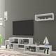 Set de meuble TV et étagère murale Malvik panneau de particules 170 x 30 x 42 cm blanc [en.casa]