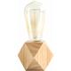 Lampe de table en bois, petite lampe de chevet avec base en bois, joli éclairage de nuit, parfaite