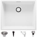 Evier Sous Plan 56 x 47 cm Evier en Granit 1 bac + Siphon Automatique, Lavabo Cuisine de Primagran