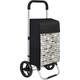 Helloshop26 - Chariot de courses caddie poussette de marché capacité 40 litres avec rangements