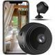 Crea - Mini 1080p Security Camera Indoor And Outdoor Security Wireless Monitoring