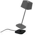 Zafferano - Ofelia Lampe de Table, Lampe Portable Rechareable, IP65, Gris, 29 cm - Antraciet