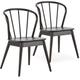 Vs Venta-stock - Pack 2 chaises Brisa en bois coleur noir - Noir