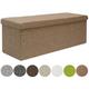 Coffre de Rangement xxl pliante 110x38x38cm incl 2 cloisons 120L Pouf pliable Repose-pieds