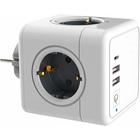 Memkey - Prise usb Multiple, Multiprise Murale Cube 4 Prises avec 2 usb Secteur, Avec 1