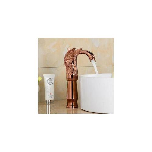 S-giant - Robinet Salle de Bain Doré Laiton Massif Mitigeur Haut Robinet Lavabo Salle de Bain