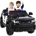 Okwish - Voiture électrique 12V pour enfants police , télécommande 2.4G, avec MP3, musique, klaxon,