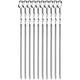 Ersandy - Brochettes de Kebab en Acier Inoxydable, 10 Brochettes de Barbecue en Métal Plat,