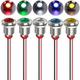 Jusch - 5pcs 12mm 12/24VDC led Métal Indicateur - Lumière éTanche Signal Lampe Pilote Tableau de