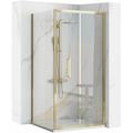 Cabine de douche rectangulaire rapid fold gold 90x80 - or