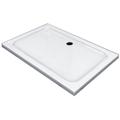 Acryla 120x90x5 cm Receveur de douche plat rectangle blanc - Glaszentrum Hagen