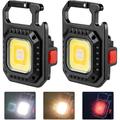 Aougo - Mini Lampe de Poche led, 2 pc Lampes de Travail Rechargeable 800 Lumens Magnétique cob