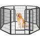 Yaheetech - Parc pour Chien Enclos Chien 8 Panneaux Cage pour Chien 80 x 100 cm Clôture pour Chien