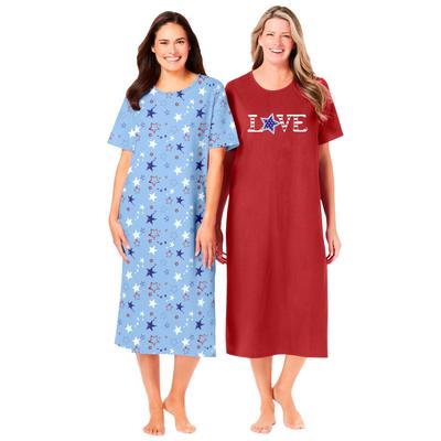 Plus Size Women's 2-Pack Long Sleepshirts by Dream...