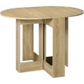 Homcom - Table pliable de cuisine salle à manger 2 abattants - table ovale extensible - panneaux