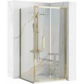Cabine de douche rectangulaire rapid fold gold 80x100 - or