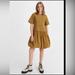 Levi's Dresses | Levi’s Women’s Sz Xs Nwt Drop Waist, Bubble Skirt Aberdeen Taffeta Plaid Dress | Color: Black/Gold | Size: Xs