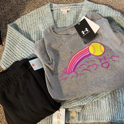 Under Armour Shirts & Tops | Girls Lot Of Clothes, All Brand New With Tags!! | Color: Gray | Size: Youth Medium And Youth Large