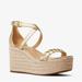 Michael Kors Shoes | Brand New Michael Kors Serena Wedge Sandal Gold | Color: Gold | Size: 7.5