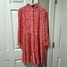 J. Crew Dresses | J.Crew Size Medium Red And White Flower Knee Length Dress | Color: Red/White | Size: M