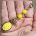 Anthropologie Accessories | Anthropologie Lemon Lime Floral Beaded Locket Charm Very Rare | Color: Gold/Yellow | Size: Os