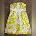 Lilly Pulitzer Dresses | Lilly Pulitzer Green Yellow Floral In The Leaves Strapless Dress | Color: Green/Yellow | Size: 10
