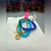 Lilly Pulitzer Jewelry | Lilly Pulitzer Blue Gold Beaded Stretch Charm Bracelet Nwt And Dustbag | Color: Blue/Gold | Size: Os