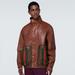 Gucci Jackets & Coats | Gucci Web Leather/Cotton Bomber Jacket | Color: Brown/Red | Size: 44