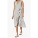 Madewell Dresses | Madewell Jordan Cascading Ruffle Wrap Dress Size Large | Color: Gray | Size: L