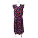 J. Crew Dresses | J Crew F8767 Painted Pansy Floral Silk Ruffle Cap Sleeve Mini Dress Womens 0 | Color: Black/Pink | Size: 0