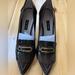 Nine West Shoes | New Nine West Brown Leather Loafers High Heels With Gold Embellishments. Sz 8.5 | Color: Brown | Size: 8.5