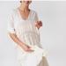 Free People Dresses | Free People Love On The Run Ivory Smocked Boho Flowy Loose Fit Dress Size Xs | Color: Cream/White | Size: Xs