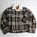 Levi's Jackets & Coats | Levi Strauss Men's Plaid Trucker Jacket Size M Wool Blend Sherpa Lined | Color: Brown/Cream | Size: M