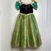 Disney Costumes | Disney Store Frozen Anna Dress Costume Kids Size 7/8 Halloween Dress Up | Color: Black/Green | Size: Size 7/8