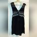 Free People Dresses | Free People Embroidered Simply Dress Black Size S | Color: Black/Blue | Size: S